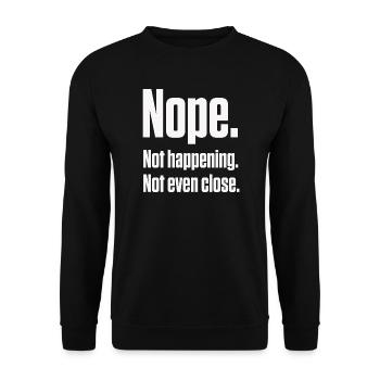 Nein, das passiert nicht, neurodivergente PDA-Stolz - Unisex Pullover - Schwarz - Vorne - Alina (178cm) & Michal (187cm)