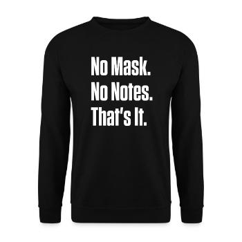 Pas de masque Pas de notes Orgueil neurodivergent - Sweat-shirt Unisexe - noir - Devant - Alina (178cm) & Michal (187cm)