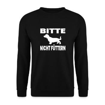 Dackel - Unisex Pullover - Schwarz - Vorne - Alina (178cm) & Michal (187cm)