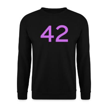 42 - Unisex Sweatshirt - black - Front - Alina (178cm) & Michal (187cm)