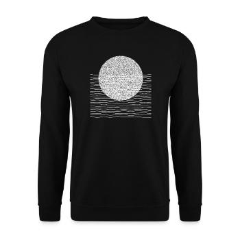 Monochrome Sun Over Waves - Unisex Sweatshirt - black - Front - Alina (178cm) & Michal (187cm)