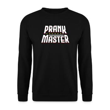 Prank Master Bold Retro Logo - Unisex Sweatshirt - black - Front - Alina (178cm) & Michal (187cm)