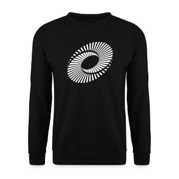 Radial Ring Spiral - Unisex Sweatshirt - black - Front - Alina (178cm) & Michal (187cm)