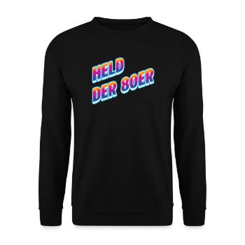 Héros des années 80 Néon rétro - Sweat-shirt Unisexe - noir - Devant - Alina (178cm) & Michal (187cm)