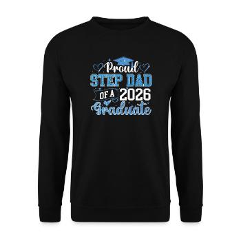 Promotion 2026 de Proud Step-Dad - Sweat-shirt Unisexe - noir - Devant - Alina (178cm) & Michal (187cm)