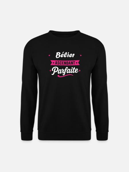 Bélier Ascendant Parfaite - Sweat-shirt Unisexe - noir