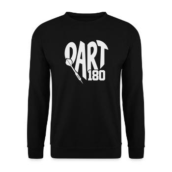 Dart 180 Kunst & Dartpfeil Design - Unisex Pullover - Schwarz - Vorne - Alina (178cm) & Michal (187cm)