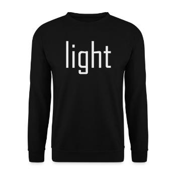 Hell Leicht Licht - light Sonne  - Unisex Pullover - Schwarz - Vorne - Alina (178cm) & Michal (187cm)