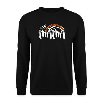Mama Hoop Heart - Unisex Sweatshirt - black - Front - Alina (178cm) & Michal (187cm)