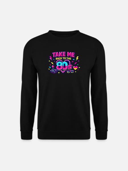 Back to the 80s Neon - Unisex Sweatshirt - black