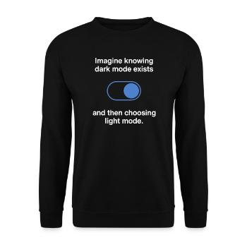 Le mode sombre existe Programmeur IT Nerd Coder Office - Sweat-shirt Unisexe - noir - Devant - Alina (178cm) & Michal (187cm)