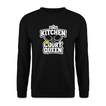 Küchen Court Queen - Unisex Pullover - Schwarz - Vorne - Alina (178cm) & Michal (187cm)
