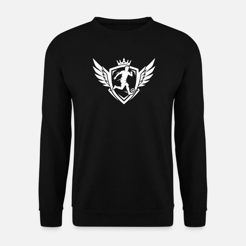 Fussballer Wappen Schild - Unisex Pullover - Schwarz