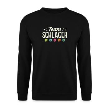 Team Schlager Party Schlagermusik Tanzparty Musik - Unisex Pullover - Schwarz - Vorne - Alina (178cm) & Michal (187cm)
