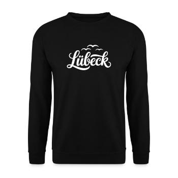 Mouettes de Lübeck, ville hanséatique de Lübeck - Sweat-shirt Unisexe - noir - Devant - Alina (178cm) & Michal (187cm)