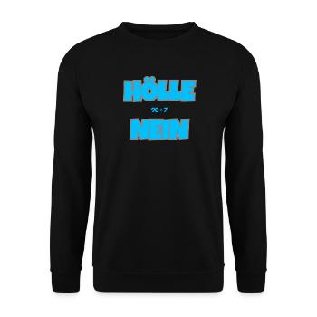HÖLLE NEIN. 90+7 - Unisex Pullover - Schwarz - Vorne - Alina (178cm) & Michal (187cm)
