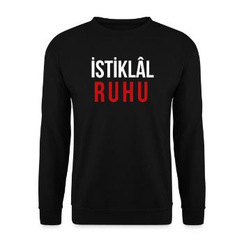 Spirit of Independence - Turkish Pride - Unisex Sweatshirt - black - Front - Alina (178cm) & Michal (187cm)