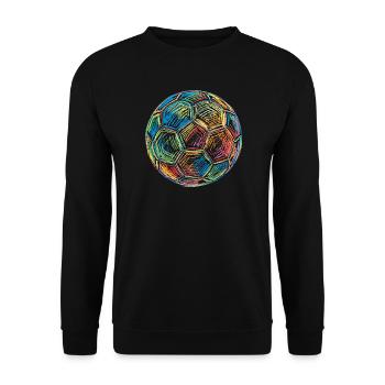 Ballon de football Football Football Dessin Graphique coloré - Sweat-shirt Unisexe - noir - Devant - Alina (178cm) & Michal (187cm)