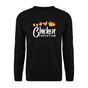 Chicken Whisperer Chicken Chicken Keeper Chickens - Unisex Sweatshirt - black - Front - Alina (178cm) & Michal (187cm)