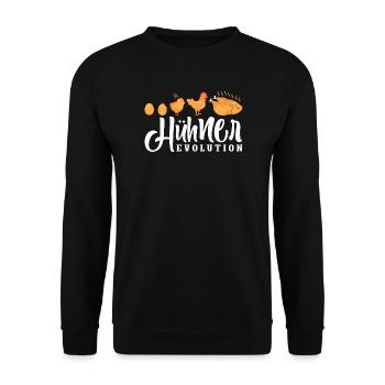 Chicken Whisperer Chicken Chicken Keeper Chickens - Unisex Sweatshirt - black - Front - Alina (178cm) & Michal (187cm)