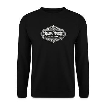 Baba Mood Vintage Ornate Label Türkisch - Unisex Pullover - Schwarz - Vorne - Alina (178cm) & Michal (187cm)