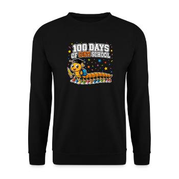 Centipede 100 Days School Hundred Legs - Unisex Sweatshirt - black - Front - Alina (178cm) & Michal (187cm)