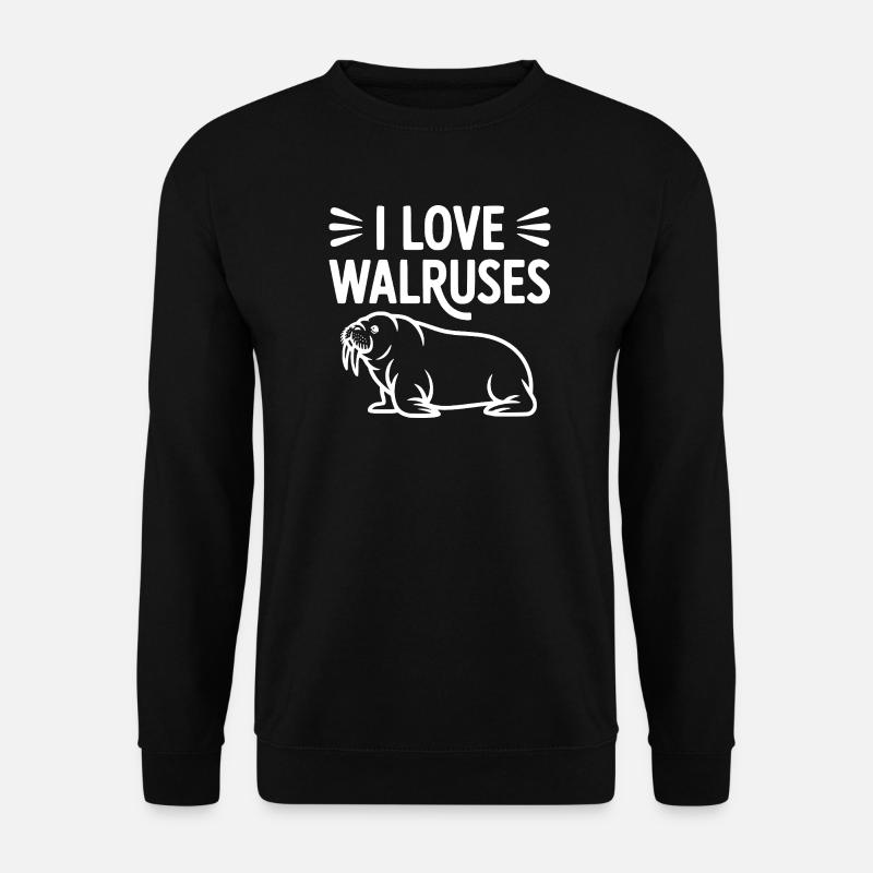 I Love Walruses - Unisex Sweatshirt - black