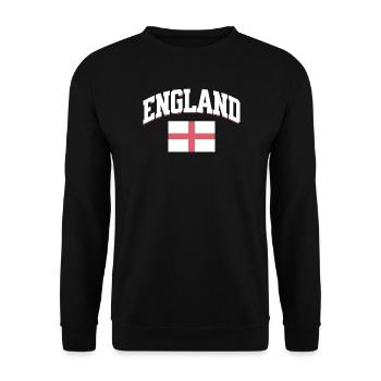 England Football Lover Retro Sports Design - Unisex Sweatshirt - black - Front - Alina (178cm) & Michal (187cm)