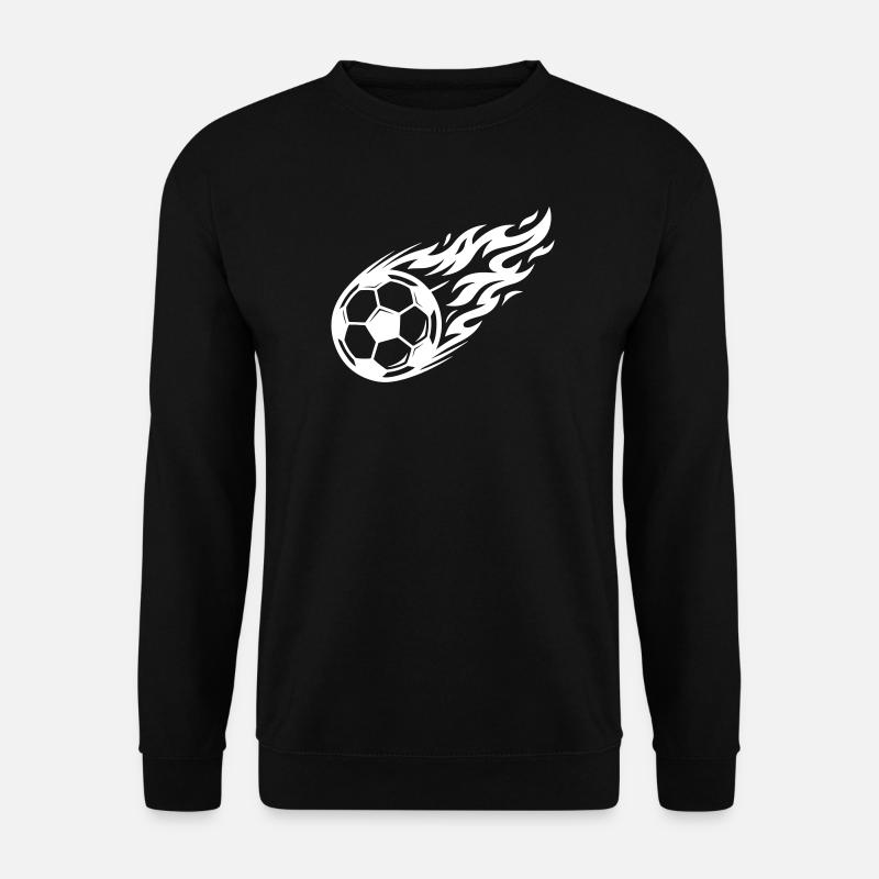 Fussball Flamme Ball - Unisex Pullover - Schwarz
