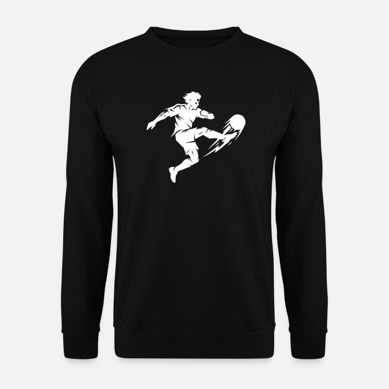 Fussballer Silhouette - Unisex Pullover - Schwarz
