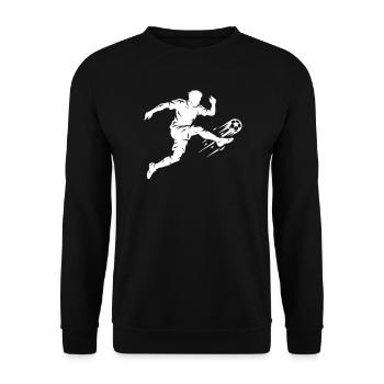Soccer Silhouette Soccer - Sweat-shirt Unisexe - noir - Devant - Alina (178cm) & Michal (187cm)