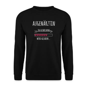 Augenärztin Ausbildung Medizinstudium Ärztin - Unisex Pullover - Schwarz - Vorne - Alina (178cm) & Michal (187cm)