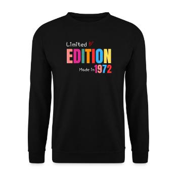 Limited edition Made in 1972 - Unisex Sweatshirt - black - Front - Alina (178cm) & Michal (187cm)
