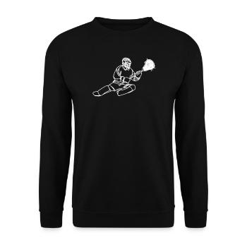 Lacrosse Torwart - Unisex Pullover - Schwarz - Vorne - Alina (178cm) & Michal (187cm)