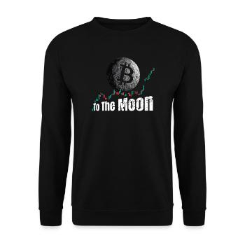 Bitcoin jusqu’à la Lune - Sweat-shirt Unisexe - noir - Devant - Alina (178cm) & Michal (187cm)
