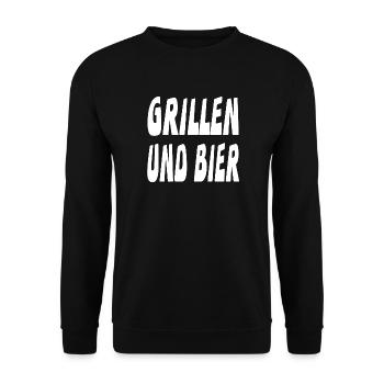Grillen - Unisex Pullover - Schwarz - Vorne - Alina (178cm) & Michal (187cm)