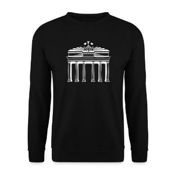 Brandenburg Gate Berlin Attraction - Unisex Sweatshirt - black - Front - Alina (178cm) & Michal (187cm)