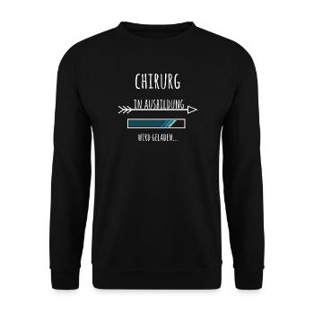 Chirurg Ausbildung Medizinstudium Arzt Medizin  - Unisex Pullover - Schwarz - Vorne - Alina (178cm) & Michal (187cm)