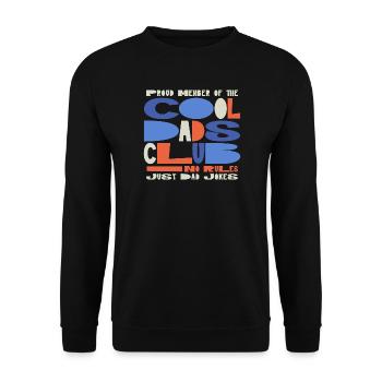 Cool Dads Club - Papa Vatertag Geschenk - Unisex Pullover - Schwarz - Vorne - Alina (178cm) & Michal (187cm)