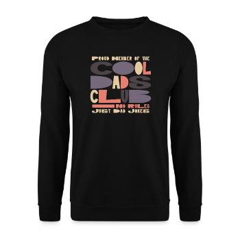 Cool Dads Club - Papa Vatertag Geschenk - Unisex Pullover - Schwarz - Vorne - Alina (178cm) & Michal (187cm)