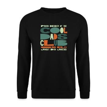 Cool Dads Club - Papa Vatertag Geschenk - Unisex Pullover - Schwarz - Vorne - Alina (178cm) & Michal (187cm)
