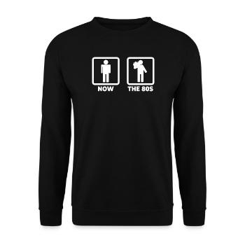 Bonhomme allumette des années 80 - Sweat-shirt Unisexe - noir - Devant - Alina (178cm) & Michal (187cm)