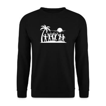 Urlaub Party Symbol - Unisex Pullover - Schwarz - Vorne - Alina (178cm) & Michal (187cm)