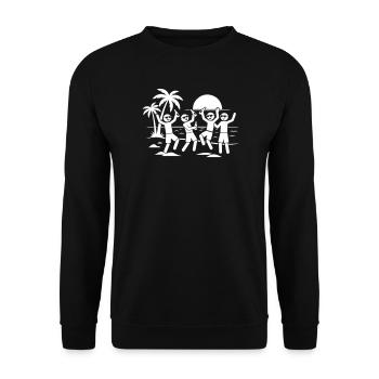 Fête de fin d’année à la plage - Sweat-shirt Unisexe - noir - Devant - Alina (178cm) & Michal (187cm)