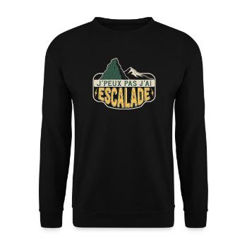Escalade J’peux pas - Sweat-shirt Unisexe - noir - Devant - Alina (178cm) & Michal (187cm)