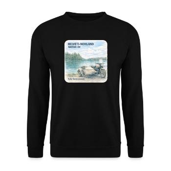 Helveti-Norland Motor OY: Sivupyörä - Unisex Pullover - Schwarz - Vorne - Alina (178cm) & Michal (187cm)