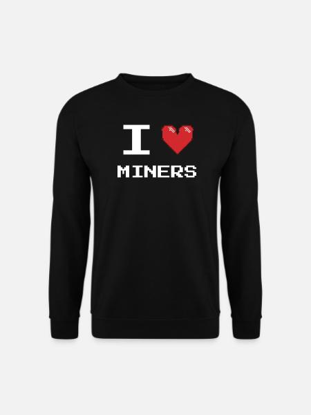 J’adore Miners Retro Heart - Sweat-shirt Unisexe - noir