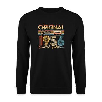 70e anniversaire, 70 ans - Sweat-shirt Unisexe - noir - Devant - Alina (178cm) & Michal (187cm)