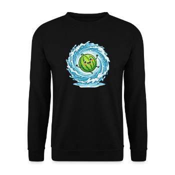 Splashing Watermelon Summer Pool Vibes Ladies - Unisex Sweatshirt - black - Front - Alina (178cm) & Michal (187cm)