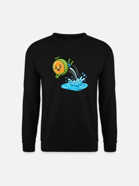 Splashing Watermelon Summer Pool Vibes Ladies - Unisex Sweatshirt - black
